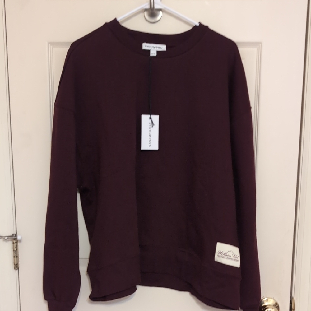 NWT WeWoreWhat Dark Maroon Crew Neck Sweatshirt XL